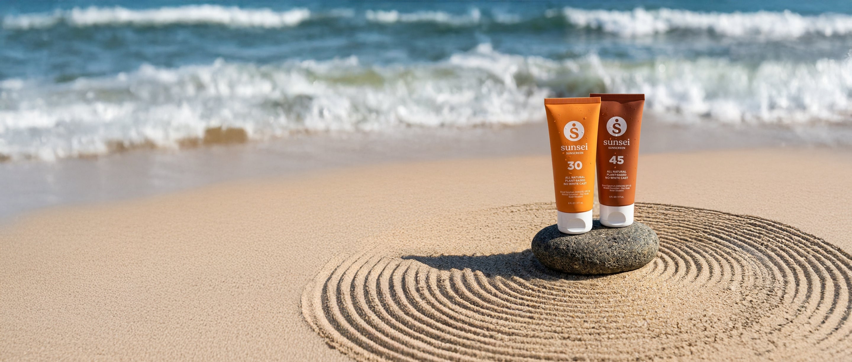 Sunsei sunscreen beach scene