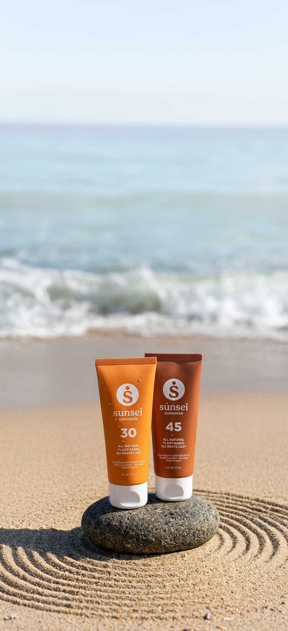 Sunsei sunscreen beach scene